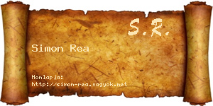 Simon Rea névjegykártya